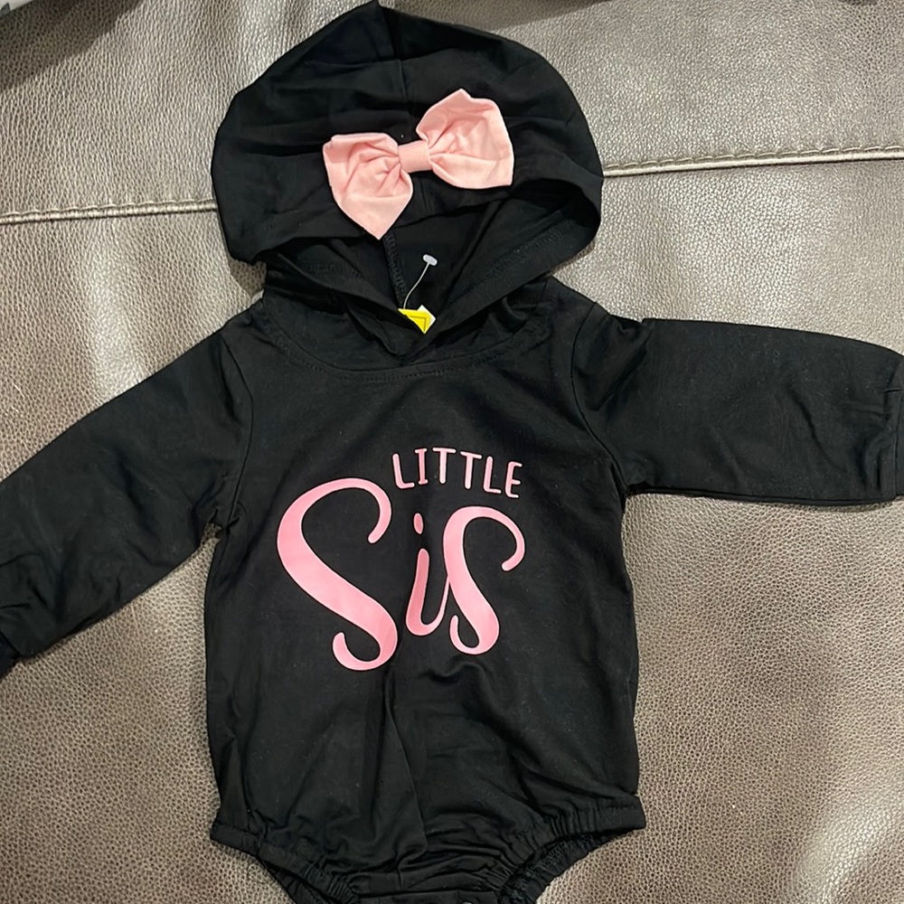 NWT SHEIN Hooded Bow Onesie